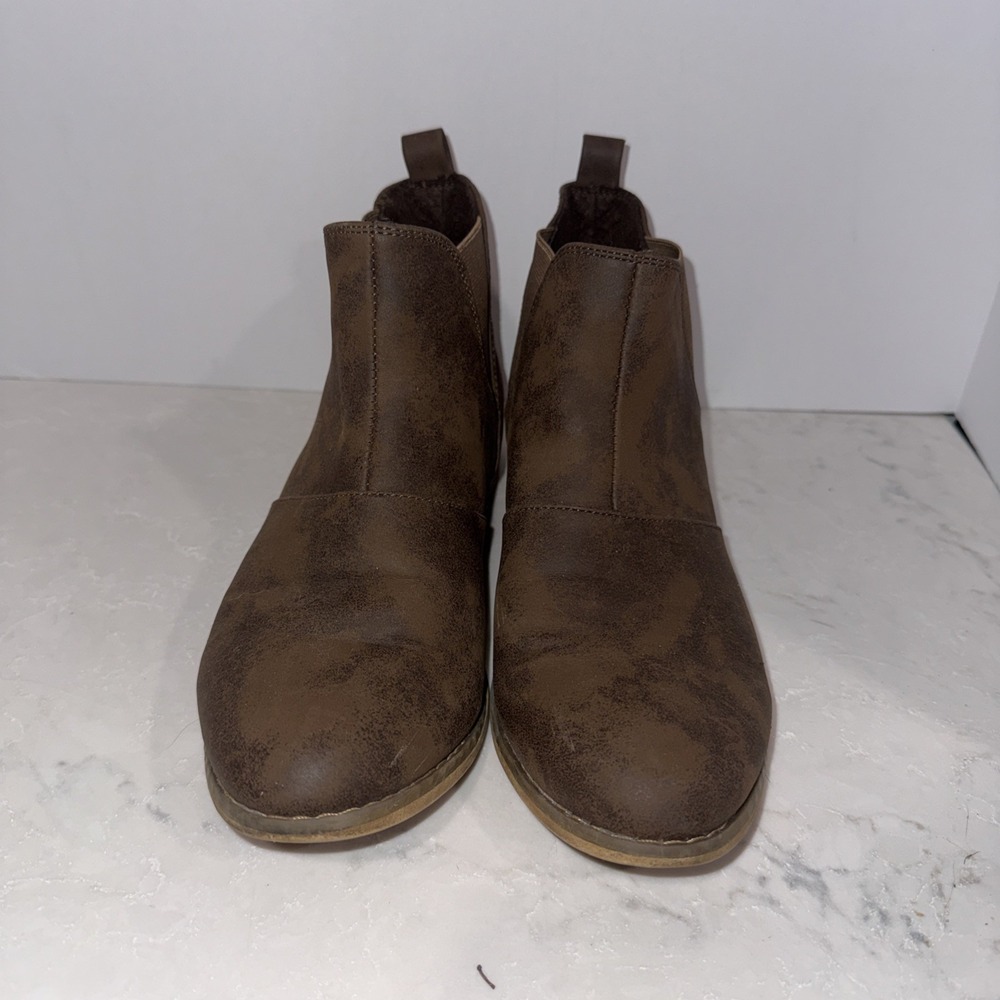 Rocket Dog Women 10 Brown Faux Leather Slip-On Maylon Chelsea Boots